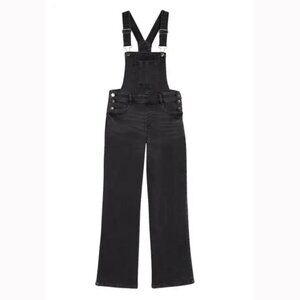 Treasure & Bond (Nordstrom brand) Wide Leg Denim "Black Stonewash" Overalls